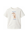 T-shirt bianca con stampa logo Burberry London