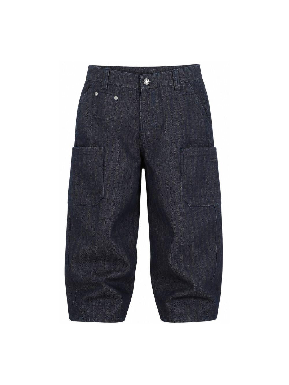 Jeans blu con dettagli logo Givenchy cuciti sul retro