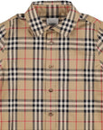 Camicia manica lunga con stampa check Burberry