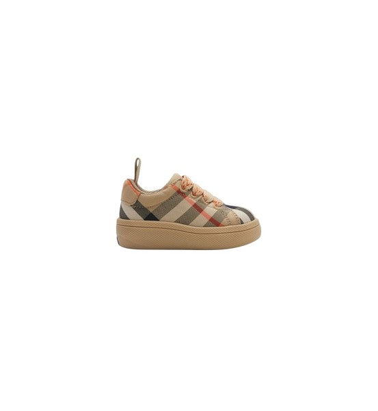 Scarpe beige con stampa check Burberry