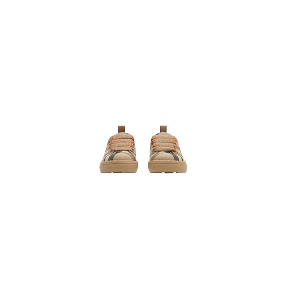 Scarpe beige con stampa check Burberry