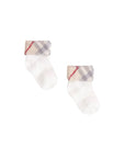 Set di calzini panna con dettaglio check Burberry