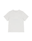 T-shirt bianca con stampa orso e logo Burberry