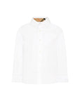 Camicia bianca con dettagli check Burberry
