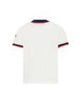 Polo bianca con dettagli logo Moncler