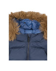 Giubbino blu baby con pelliccia e dettaglio logo Colmar
