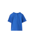 T-shirt blu con richiami logo Burberry