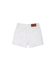 Pantaloncino di jeans bianco con dettagli ricamati Chloè