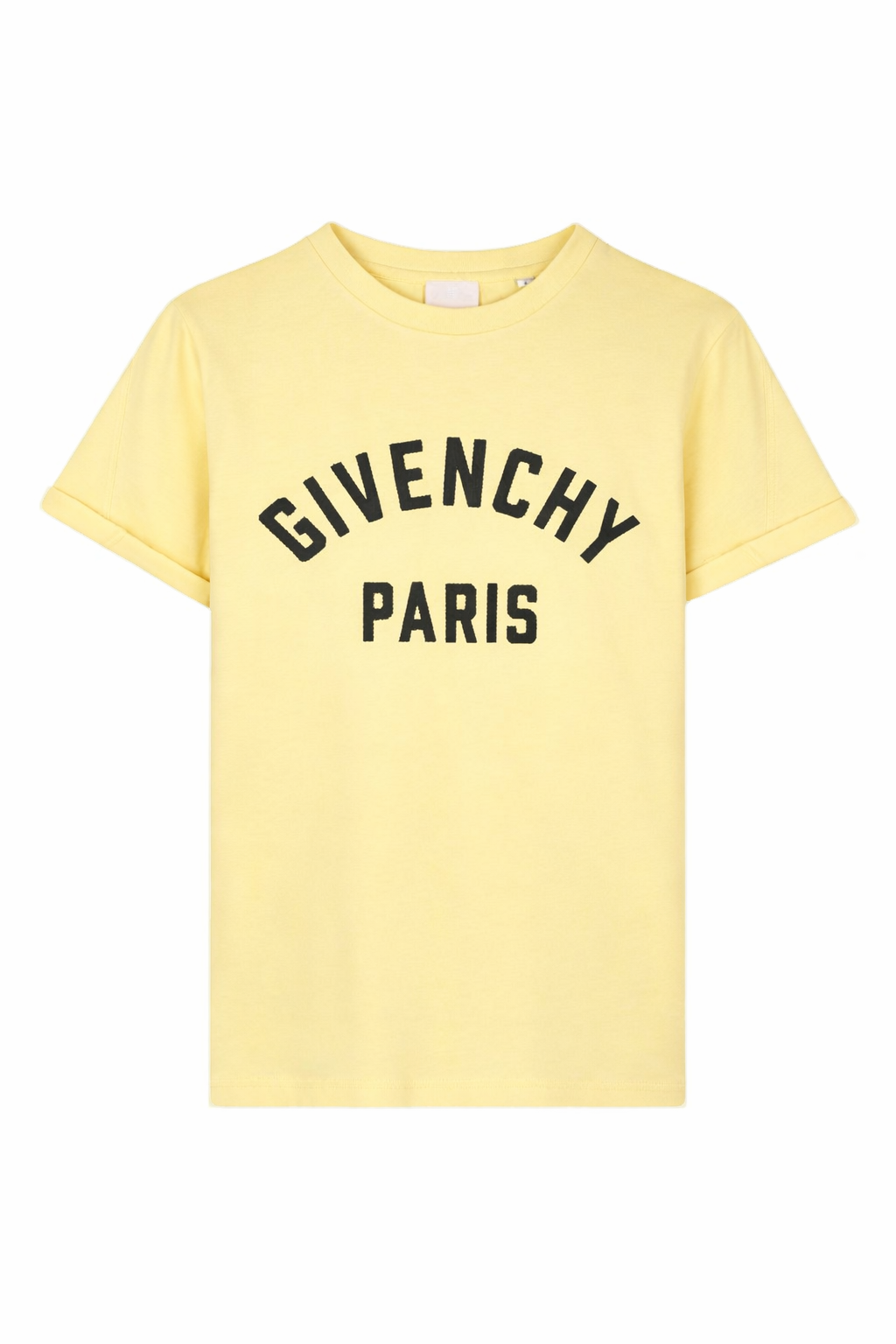T-shirt gialla con logo Givenchy a contrasto