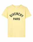 T-shirt gialla con logo Givenchy a contrasto