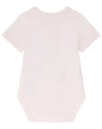 Body in cotone rosa con scoiattolo e logo Nanan