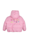 Piumino rosa con dettagli logo Billieblush sul retro