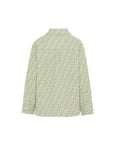 Giacca verde con logo jacquard Fendi