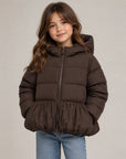 Giubbino Elizaveta marrone con dettaglio patch Moncler