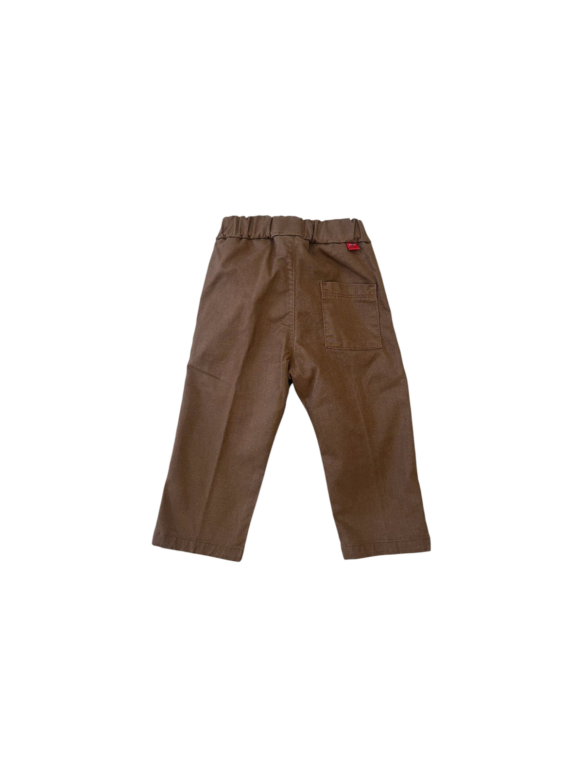 Pantalone marrone baby con dettagli logo Manuel Ritz sul retro