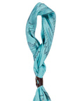 Foulard azzurro con stampa a fantasia Manuel Ritz