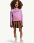 Maglione in misto cashmere viola con patch logo Moncler