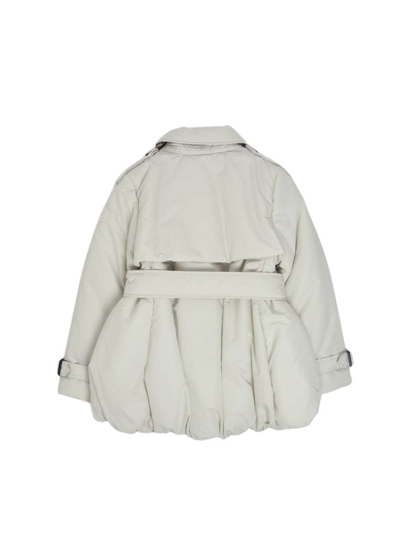Giubbino panna con dettagli logo Burberry