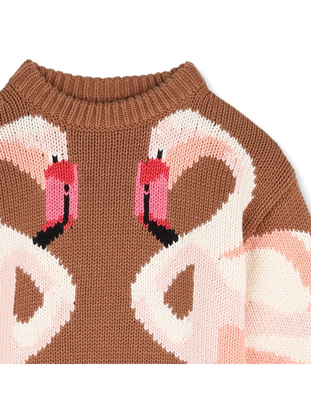 Maglione marrone con dettagli logo Chloé frontali