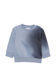 Felpa blu con sfumatura e dettagli logo Boss applicati frontale