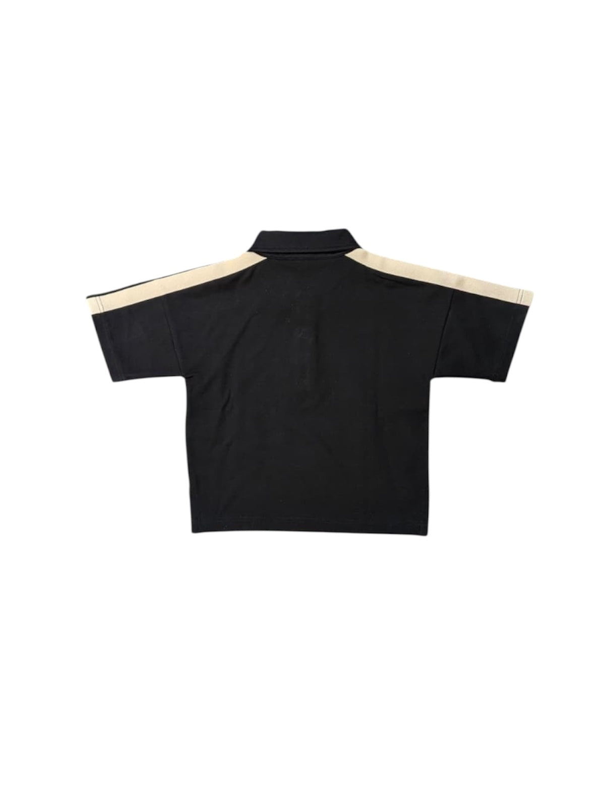 Polo nera con dettagli logo Palm Angels