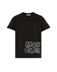 T-shirt nera con stampa Moncler