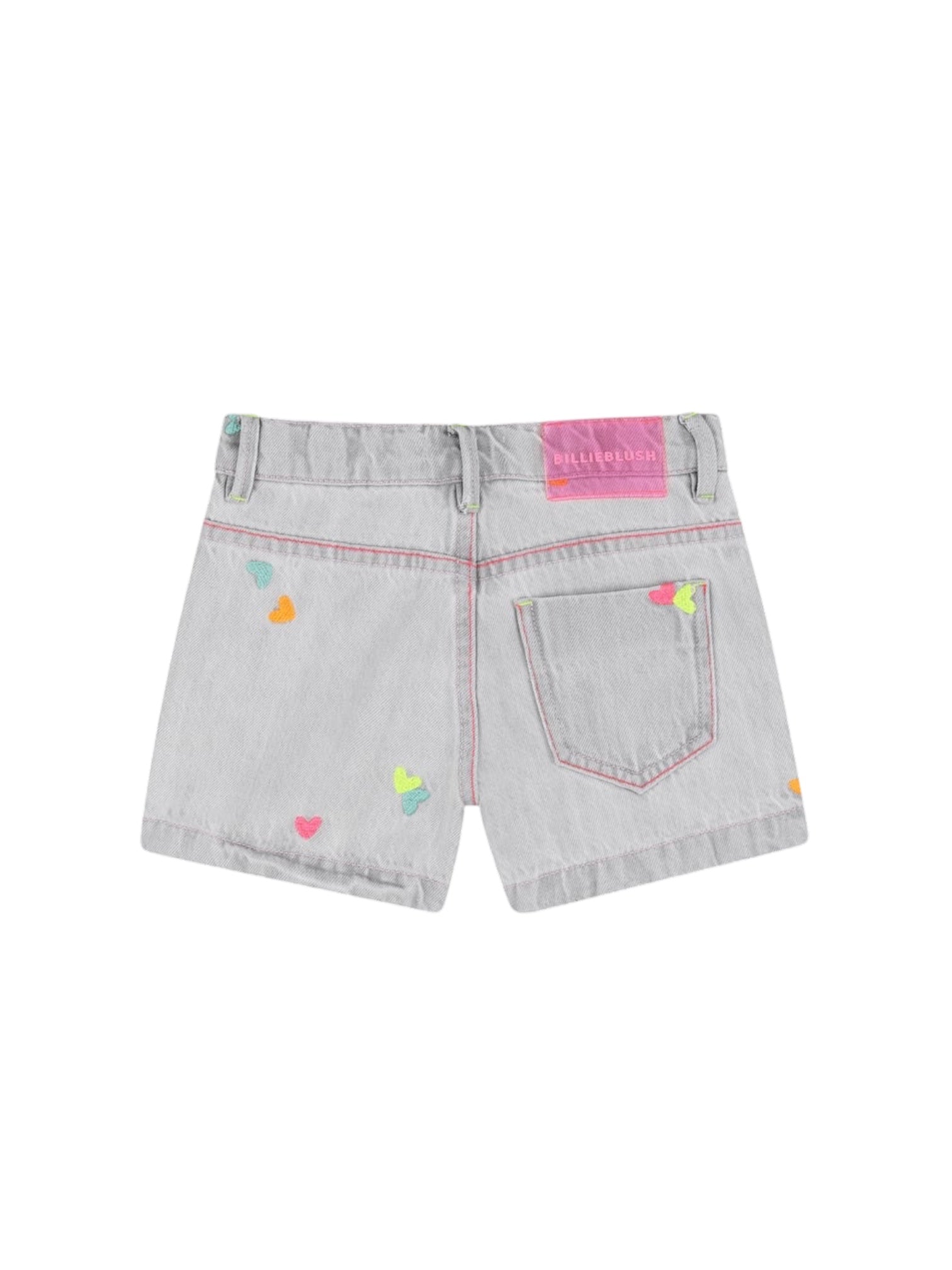 Pantaloncino di jeans grigio con dettagli cuori Billieblush