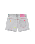 Pantaloncino di jeans grigio con dettagli cuori Billieblush