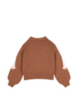 Maglione marrone con dettagli logo Chloé frontali