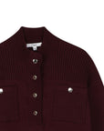 Maglione bordeaux con dettagli in metallo Chloè