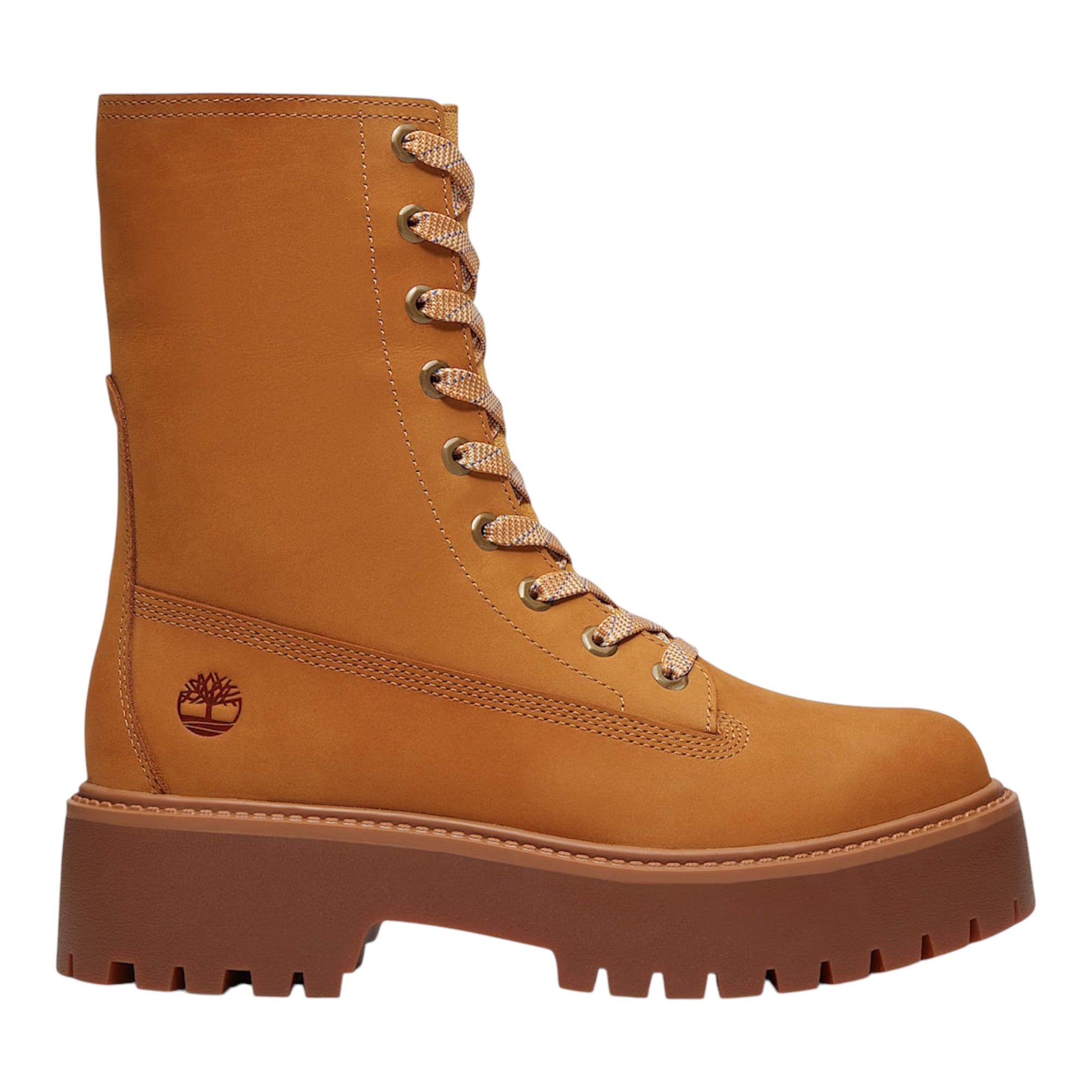 Stivali beige platform con risvolto Timberland