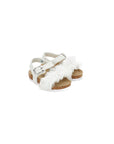 Sandali bianchi con dettagli tulle Monnalisa