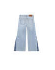 Jeans blu a palazzo con dettagli logo Chloè