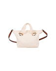 Borsa beige con dettaglio logo Chloè cucito