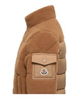 Giubbino Mich beige con dettaglio patch Moncler