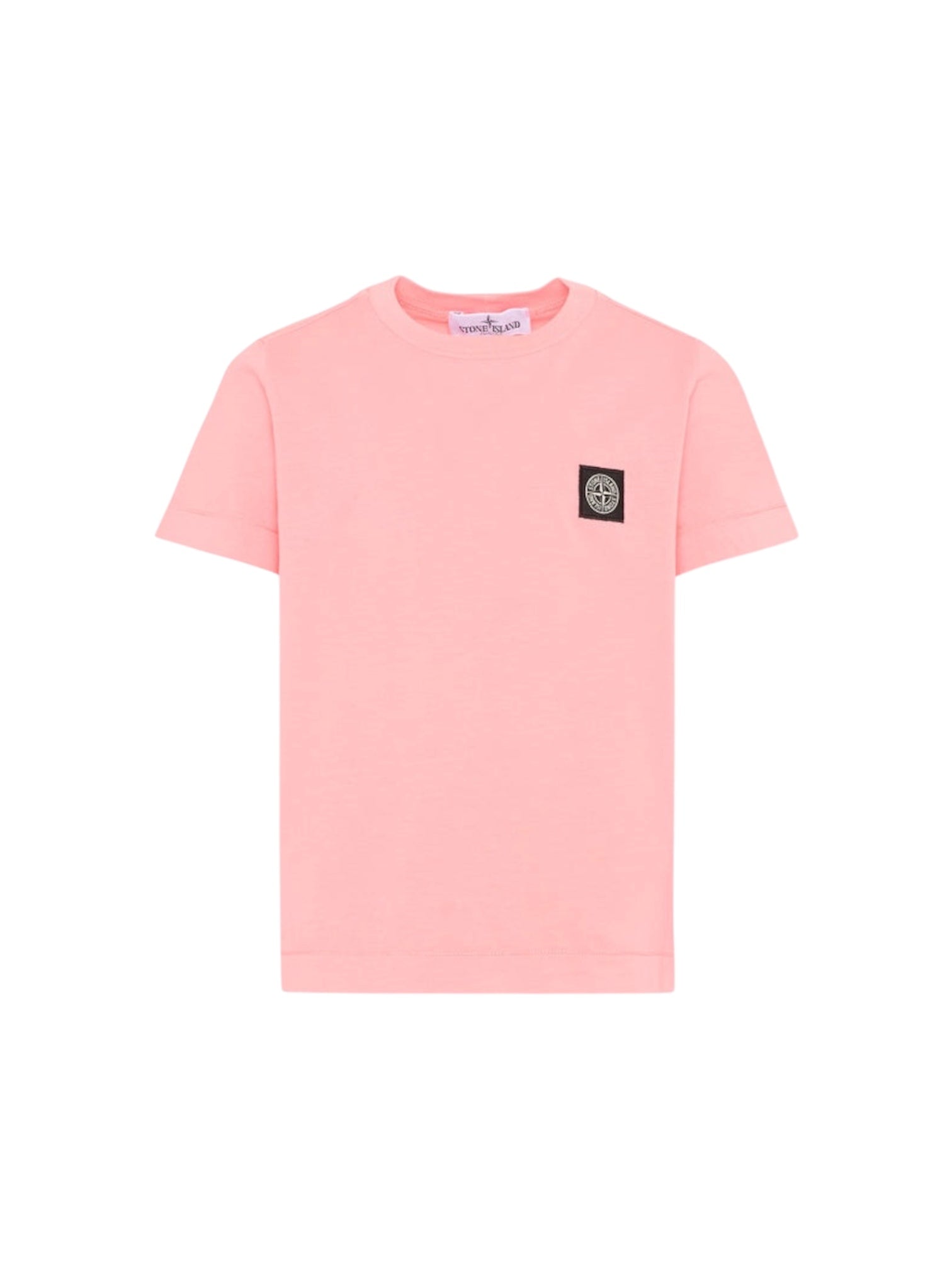T-shirt rosa con dettaglio logo Stone Island