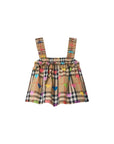 Top beige con stampa check e cuori Burberry
