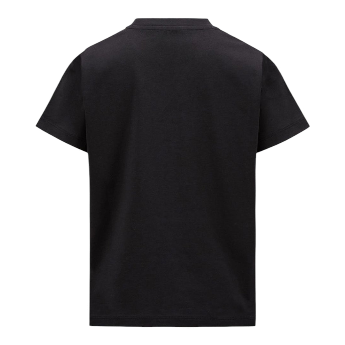 T-shirt nera con logo classico Moncler a contrasto