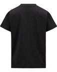 T-shirt nera con logo classico Moncler a contrasto