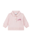 Completo in felpa rosa con dettagli logo Lacoste