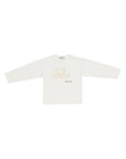 T-shirt bianca manica lunga con dettagli logo Manuel Ritz