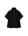 Mantella nera con dettagli logo Burberry