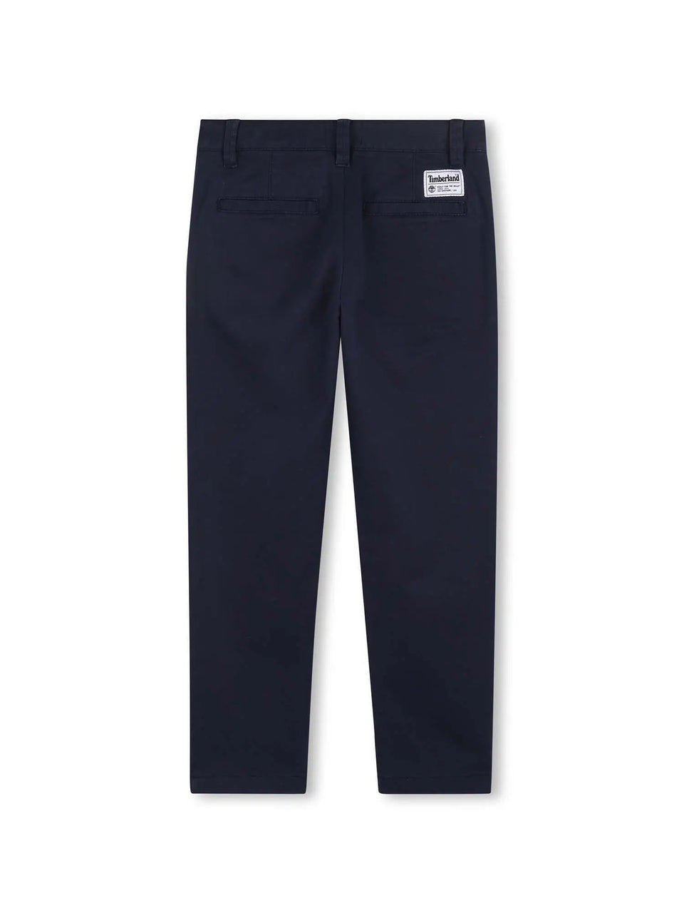 Pantalone blu cinque tasche con dettagli logo Timberland sul retro