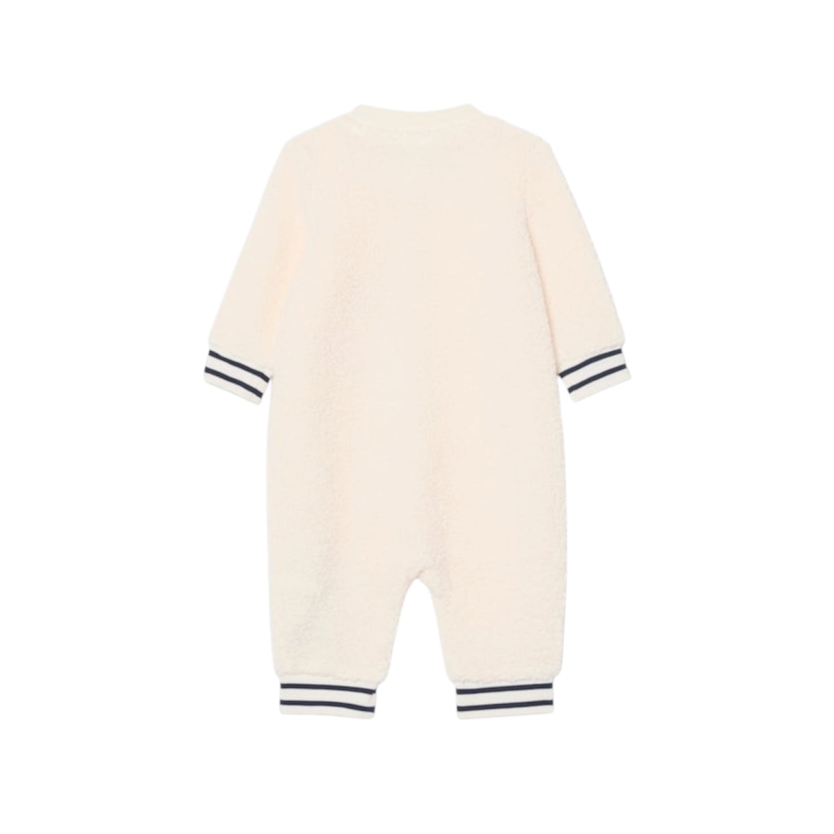 Tutina teddy bianca con patch logo Lacoste
