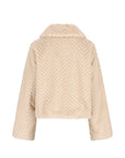 Giubbino Eira beige con patch logo Moncler