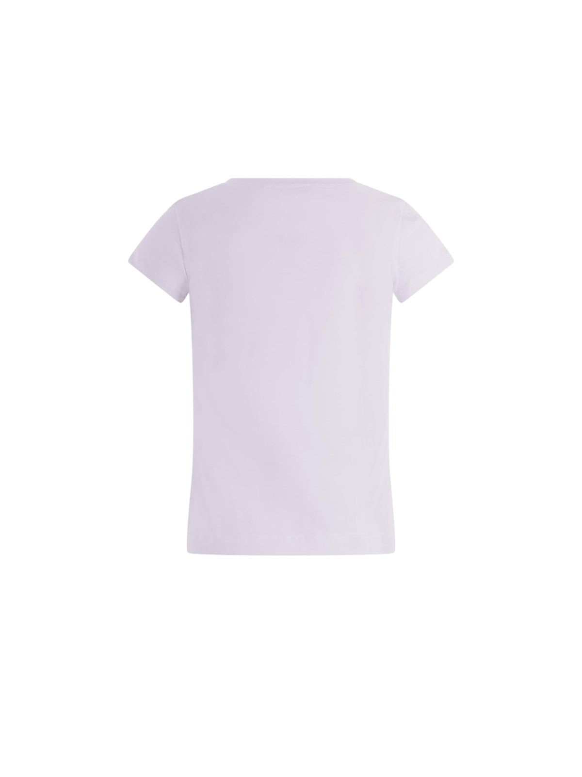 T-shirt bianca con stampa fiocco e fiori Monnalisa