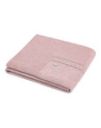 Coperta rosa con dettagli pois e logo Paz Rodriguez