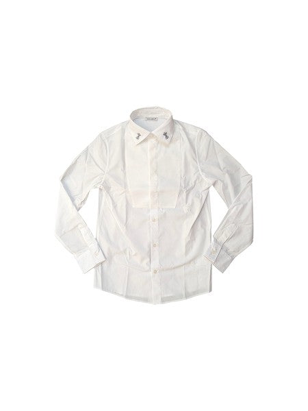 Camicia bianca con dettagli api cucite Dolce & Gabbana