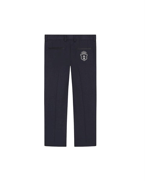 Pantalone blu classico con dettaglio cucito Dolce &amp; Gabbana