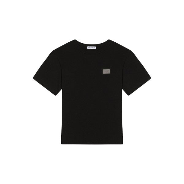 T-shirt nera con dettaglio in metallo Dolce &amp; Gabbana